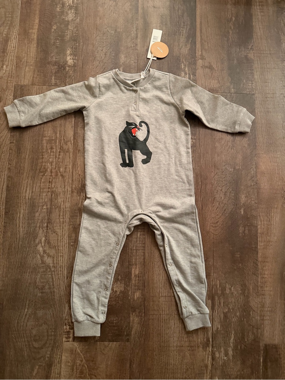 Mini Rodini Panther Onesie NWT